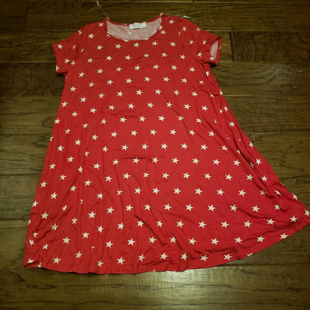 Stars Mini Dress with Pockets Fourth of July!